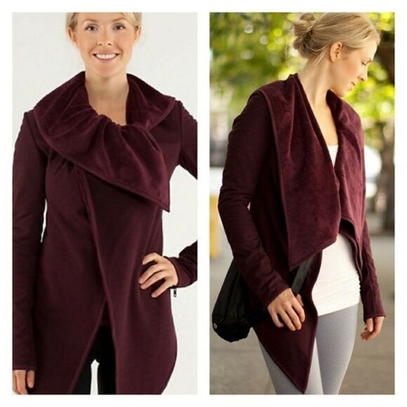 Presence of Mind Jacket Wrap- Bordeaux Drama- Lulu - Picture 4 of 11